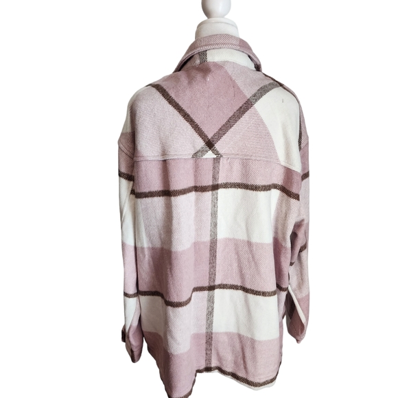 NEW Buckle Ashley by 26 International Mauve Plaid Shacket Jacket - Picture 8 of 14